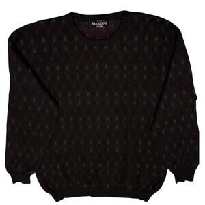 Vintage Brandini Made in Italy Sweater – Geometric Pattern – Size Large